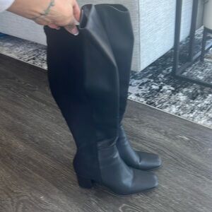 DKNY Knee-High, square toe boots